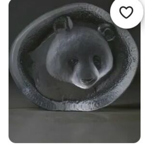Glass Panda Sculpture